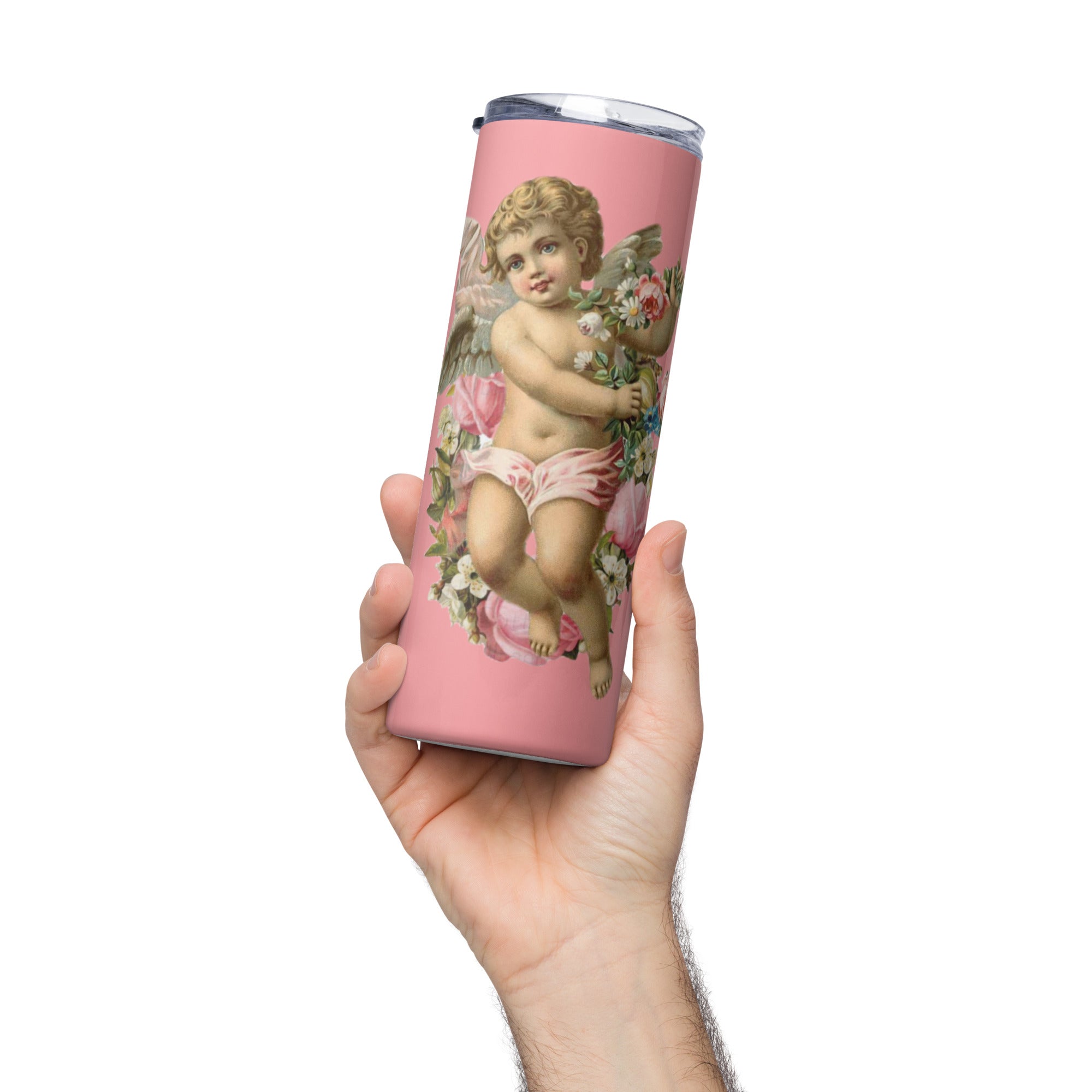 20 Oz Stainless Steel Tumbler With Strawmama to an Angel Baby 