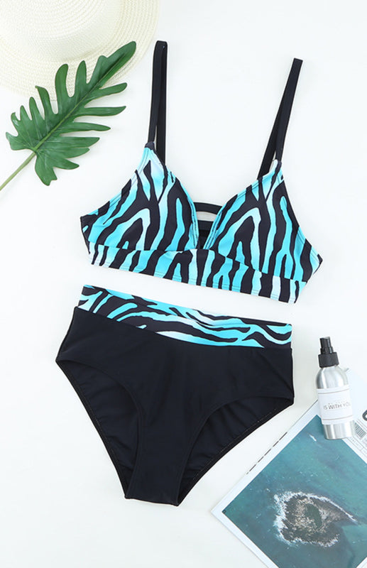 Women's Cutout Zebra Print Swimsuit