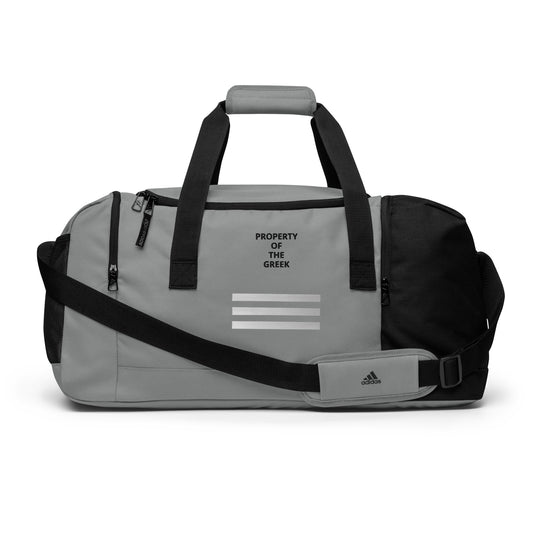 PROPERTY OF THE GREEK adidas duffle bag