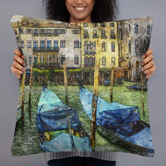 VENICE BOATS  DECOR Pillow