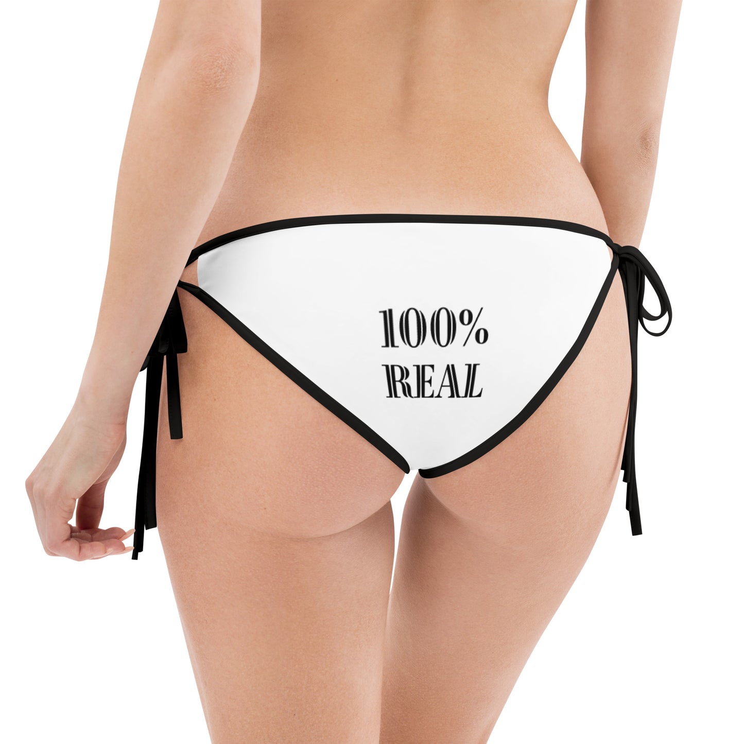 100% real white Bikini Bottom with black trim-please pay attention to sizes before order-limited editions