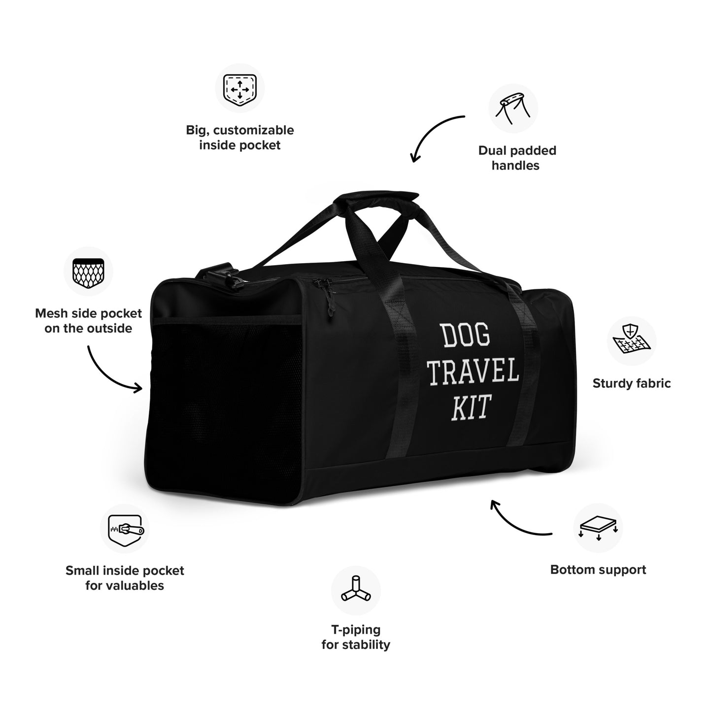 SPOILED DOG TRAVEL KIT -Duffle bag