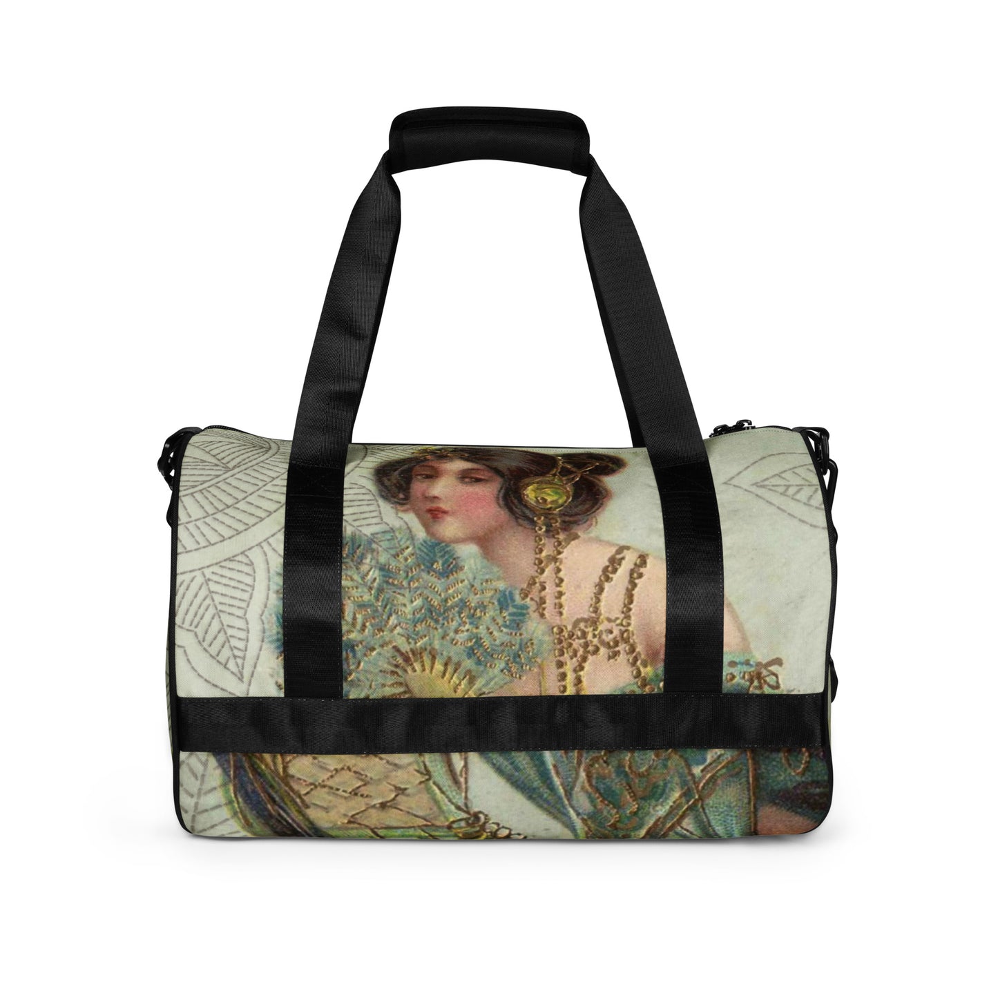 VINTAGE BIRD LADY All-over print gym bag