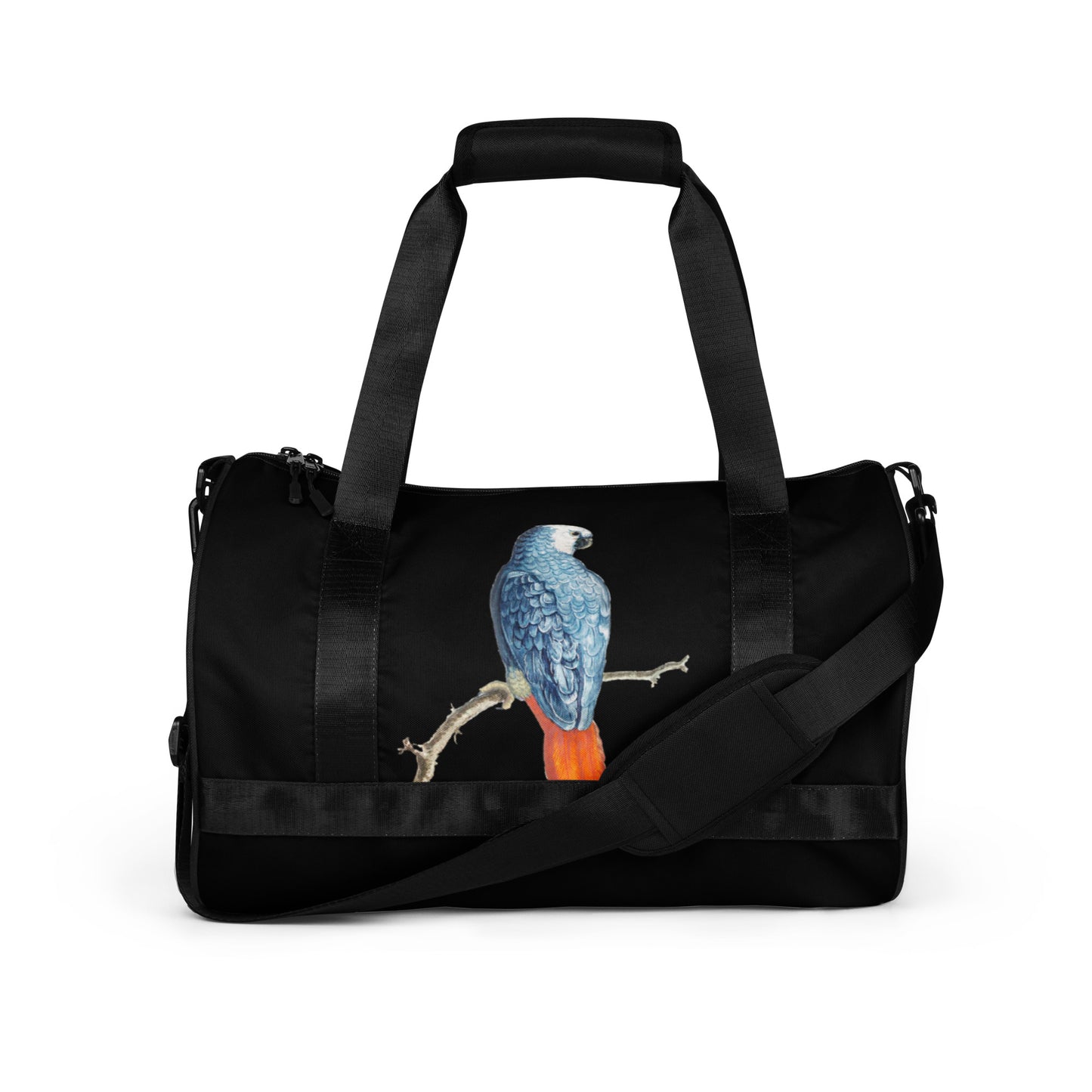 BLUE VINTAGE PARROT TRAVEL OR  gym bag