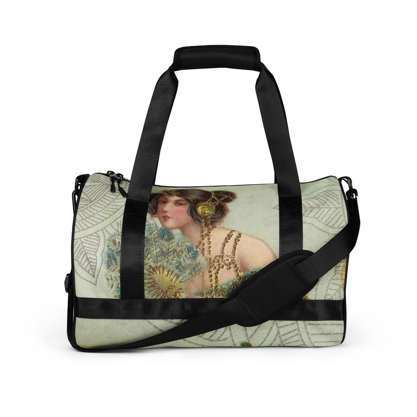 VINTAGE BIRD LADY All-over print gym bag