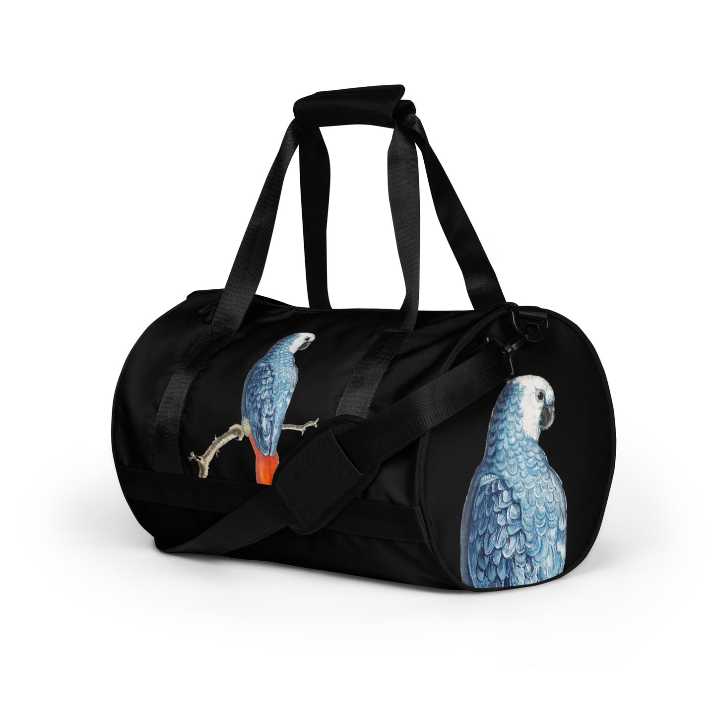 BLUE VINTAGE PARROT TRAVEL OR  gym bag