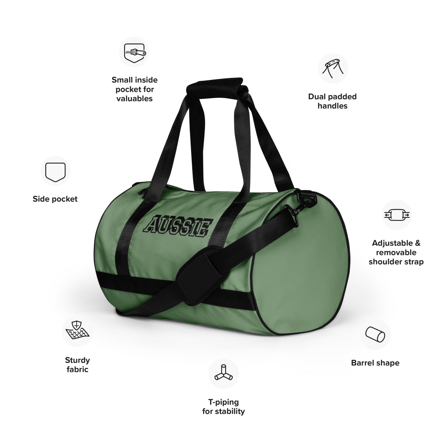 AUSSIE- OUTBACK ESSENTIALS KIT-----KHAKI COLOR---TRAVEL,STORAGE OR gym bag