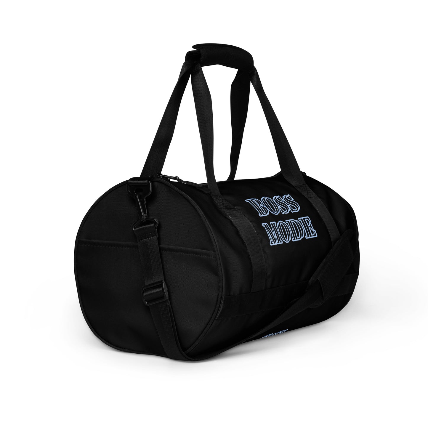 BOSS MODE- BLUE WITH BLACK BACKGROUD All- TRAVEL OR  gym bag