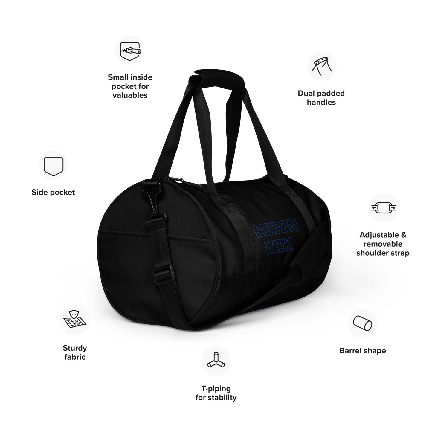 BLUE-MODEL EMERGENCY KIT FOR FASHION WEEK---  TRAVEL OR GYM BAG