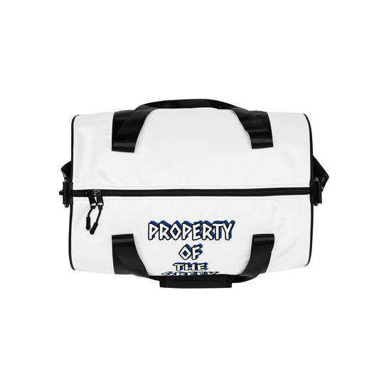 PROPERTY OF THE GREEK TRAVEL OR  gym bag