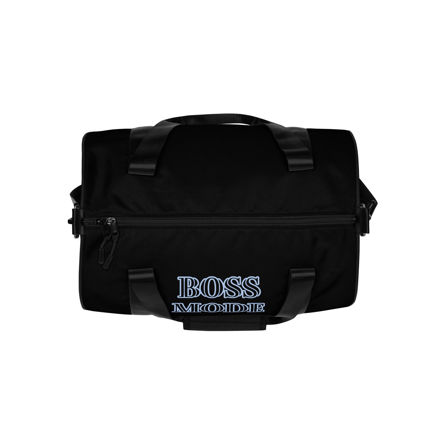 BOSS MODE- BLUE WITH BLACK BACKGROUD All- TRAVEL OR  gym bag