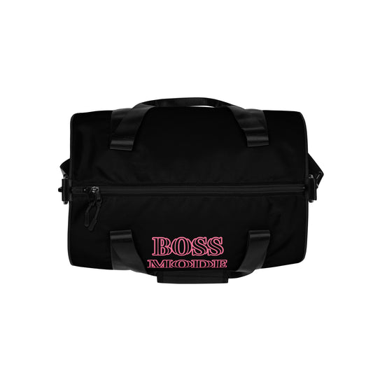 BOSS MODE IN PINK-( ON BOTTOM IT SAYS BOSS BOSS BOSS) TRAVEL OR gym bag