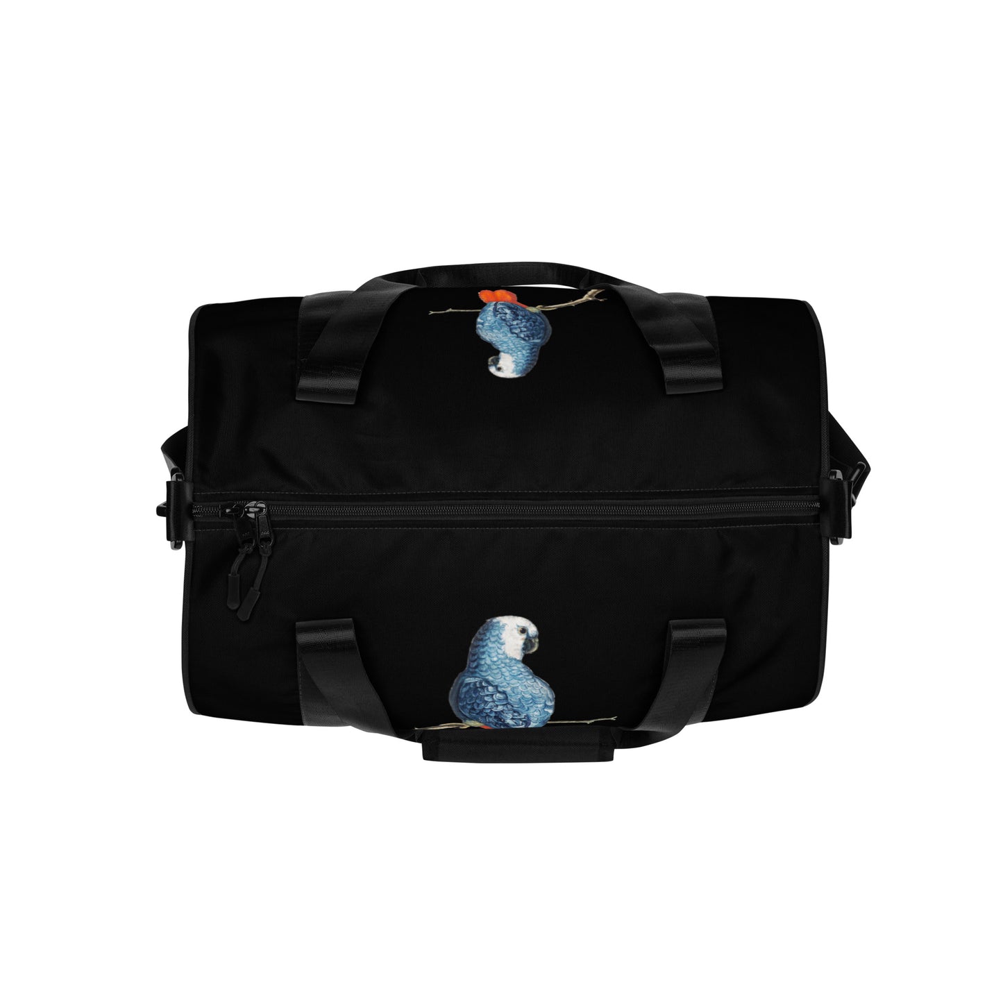 BLUE VINTAGE PARROT TRAVEL OR  gym bag