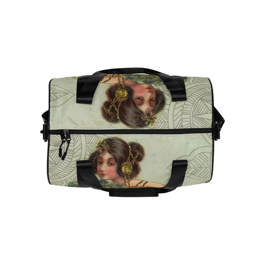 VINTAGE BIRD LADY All-over print gym bag