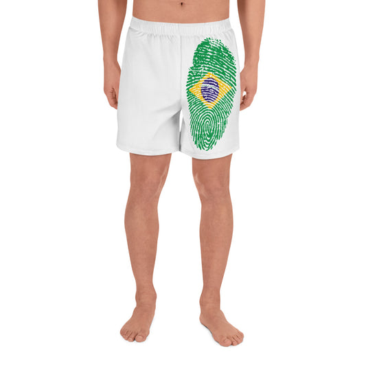 BRAZIL BOUTIQUE- BRAZIL FLAG Men's Athletic Long Shorts-MICROFIBRE SWIMSHORTS