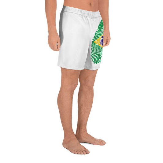 BRAZIL BOUTIQUE- BRAZIL FLAG Men's Athletic Long Shorts-MICROFIBRE SWIMSHORTS