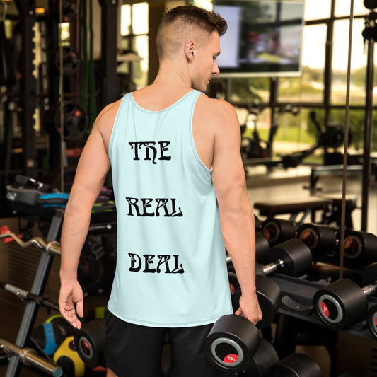 MR. NICE GUY GIFT WITH WORDS----LIFE TIME WARRANTY - THE REAL DEAL FOR MR. NICE GUY GIFT Unisex Tank Top