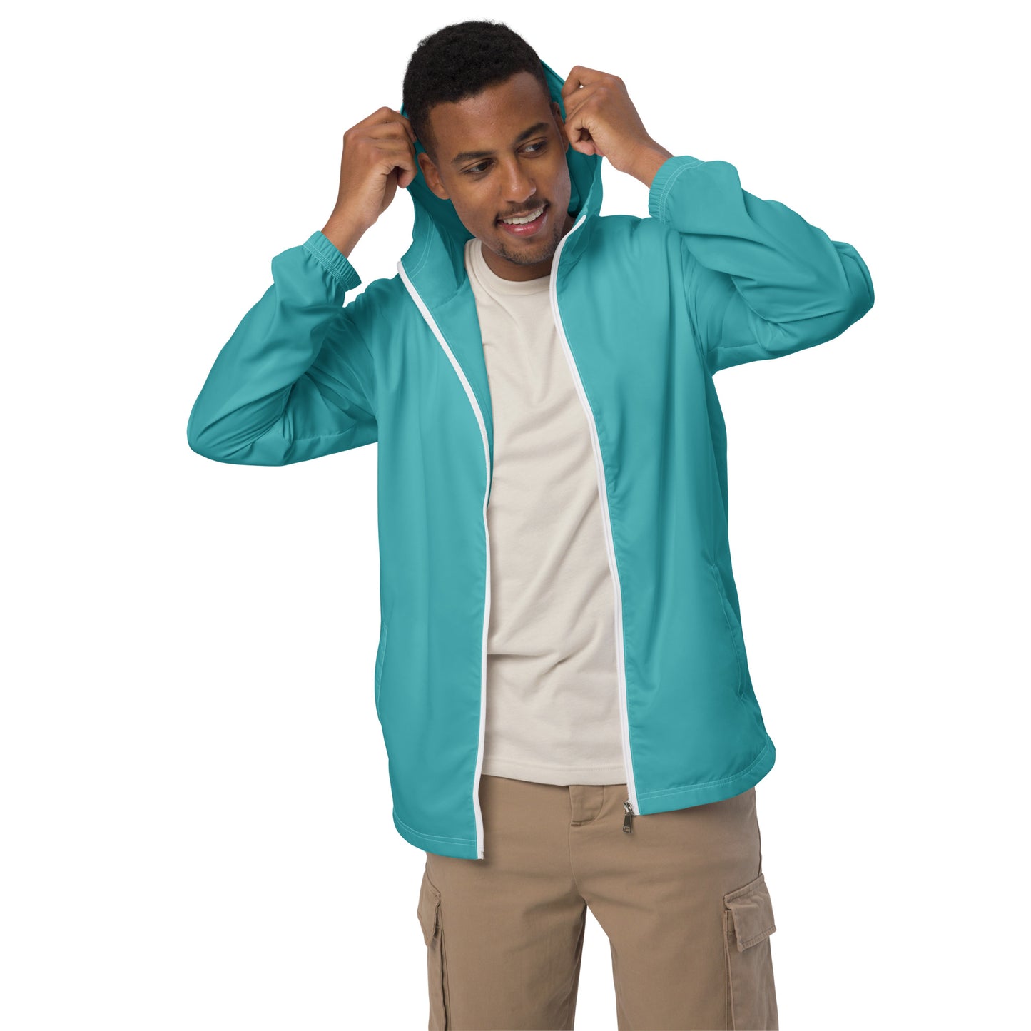 SURFER DUDE TEAL JACKET---Men’s windbreaker