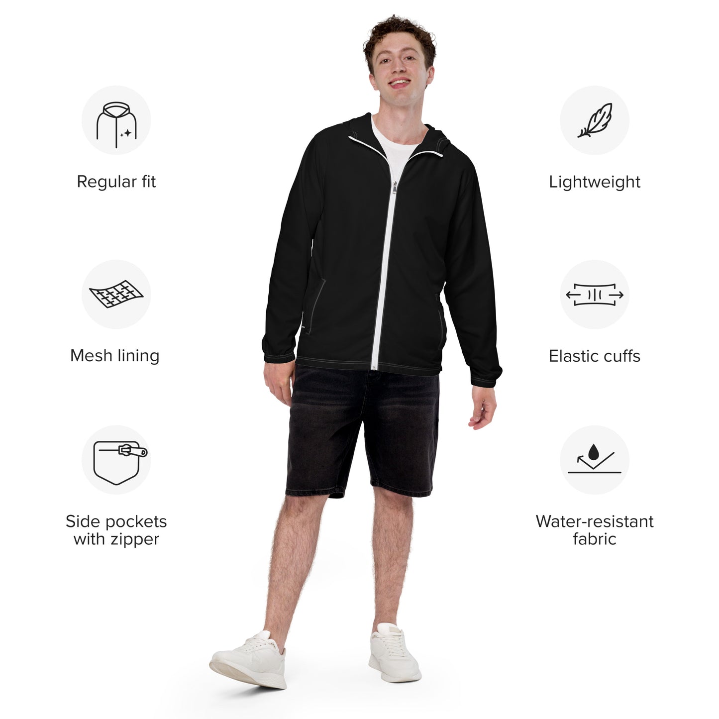 OFFICIAL MOZZIE JACKET----GREAT FOR WALKING IN AUSTRALIA IN MOSQUITO SEASON-Men’s windbreaker