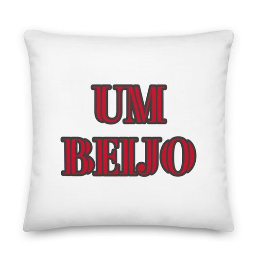 BRAZIL BOUTIQUE- ONE KISS IS ALL IT TAKES -UM BEIJO Premium Pillow