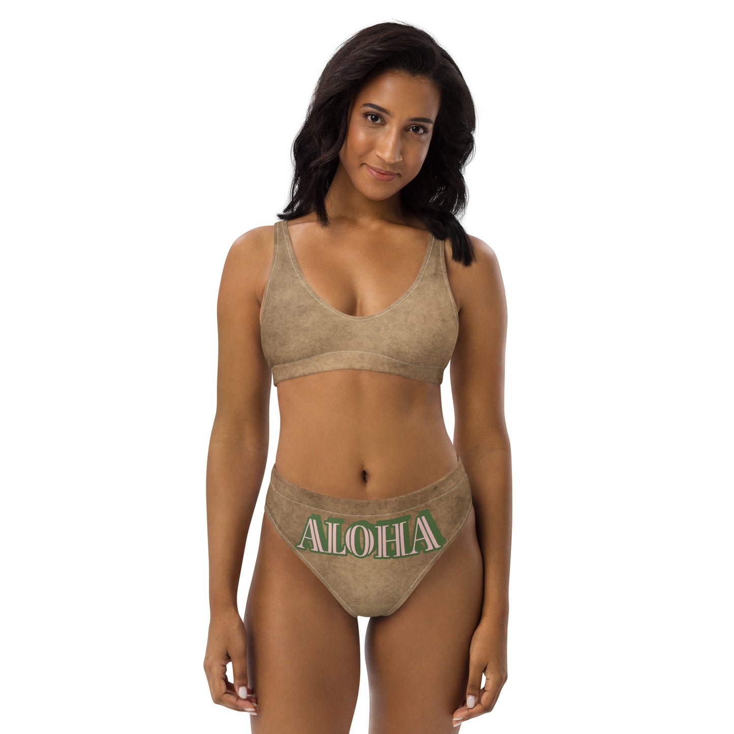 HAWAII-  ALOHA GIRL-COCONUT COLOUR  Recycled high-waisted bikini