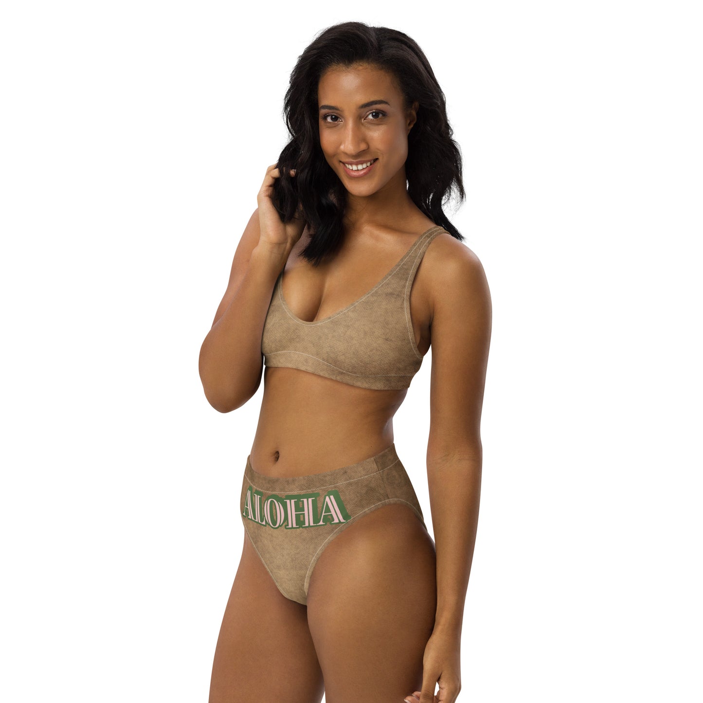 HAWAII-  ALOHA GIRL-COCONUT COLOUR  Recycled high-waisted bikini