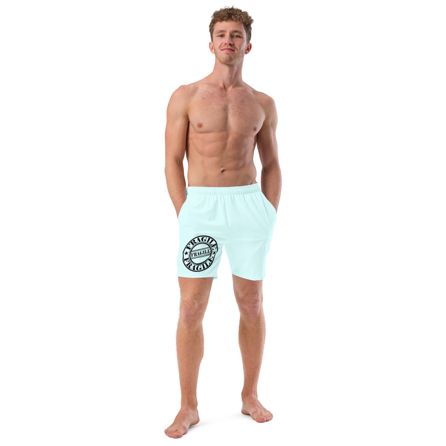 FRAGILE BLUE Men's swim trunks