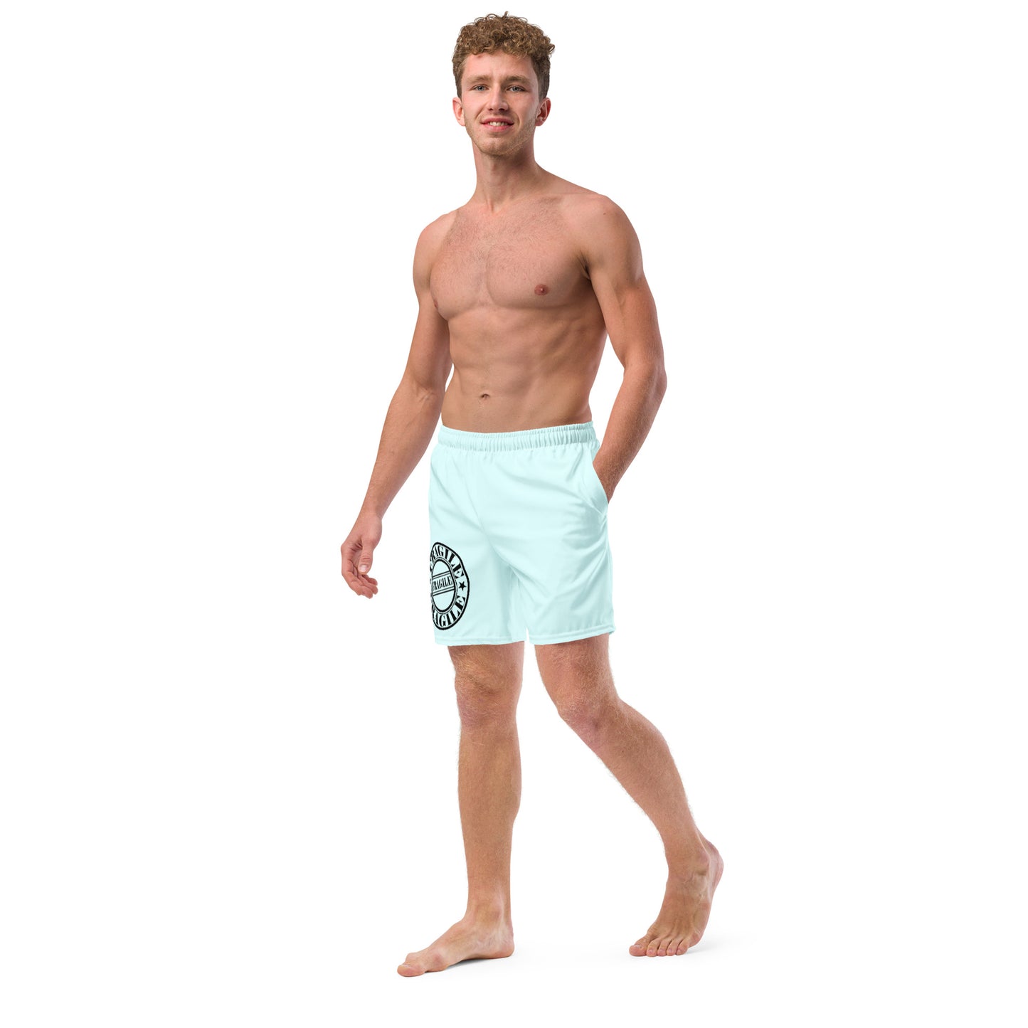 FRAGILE BLUE Men's swim trunks