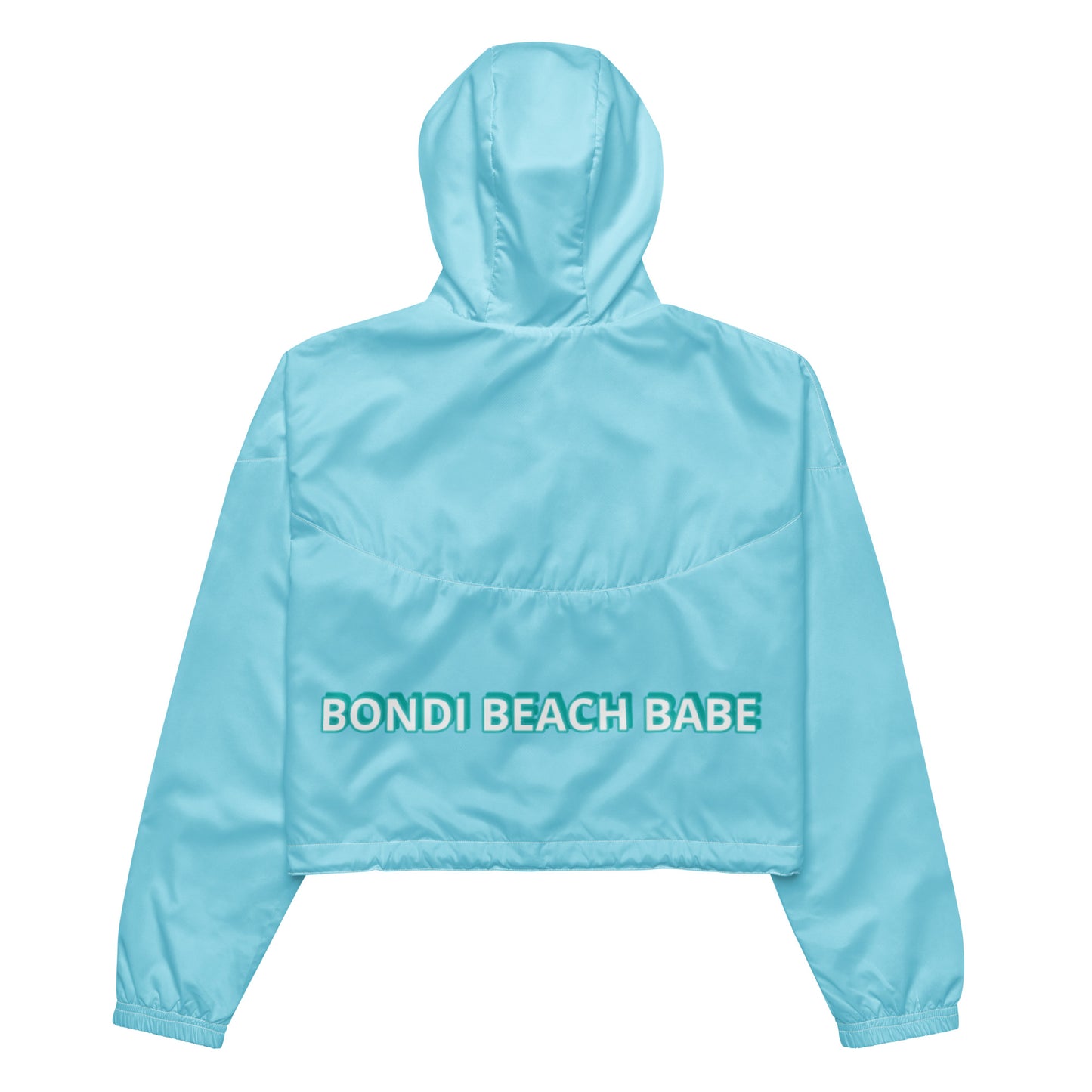 BONDI BEACH BABE- BLUE WATER RESISTANT CROPPED----Women’s cropped windbreaker