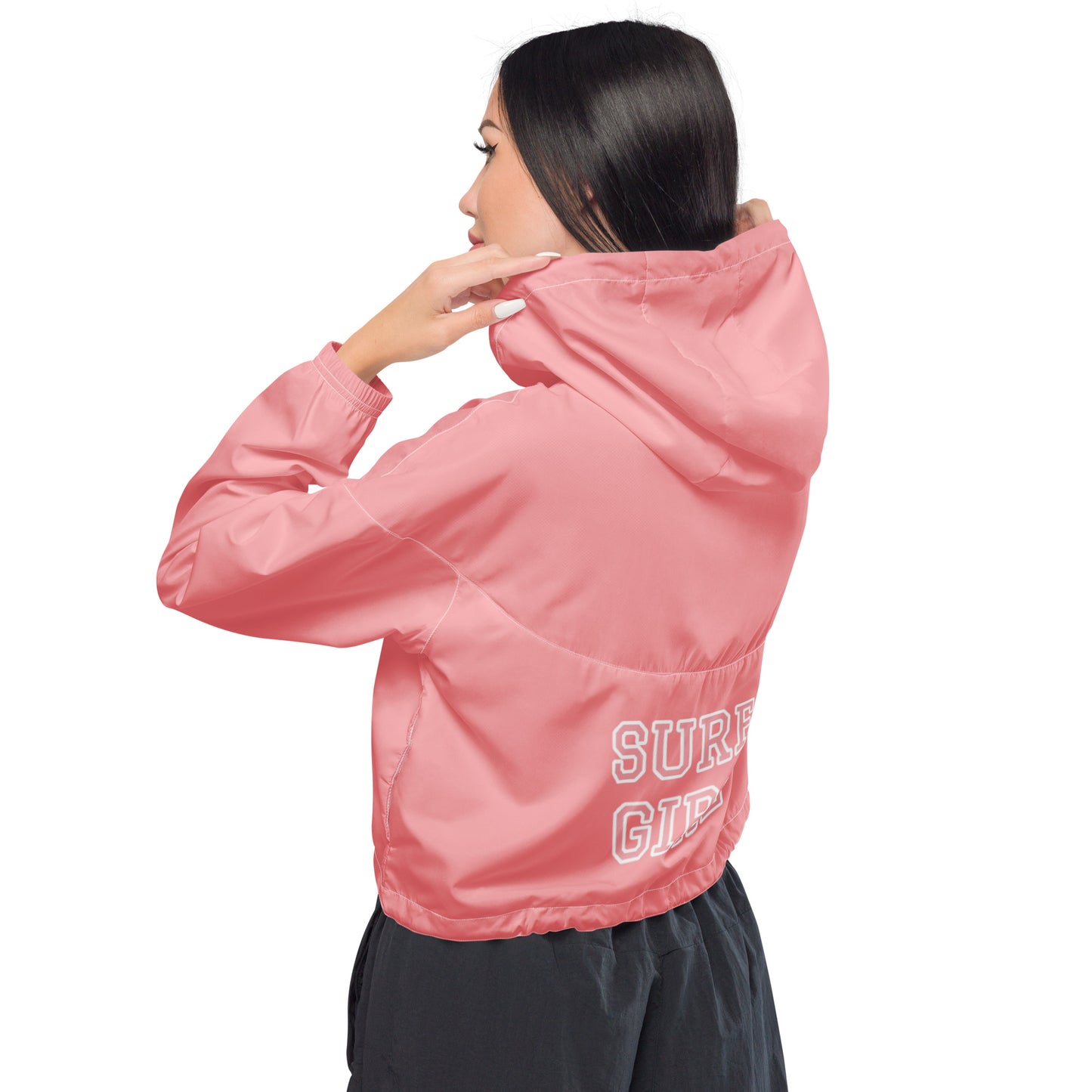 SURF GIRL IN PINK ----Women’s cropped windbreaker