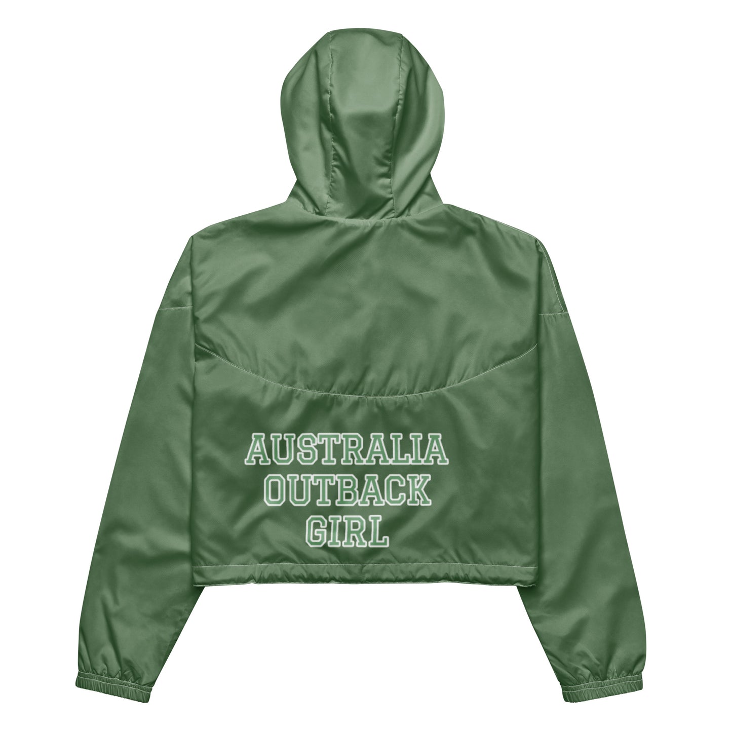 AUSTRALIA OUTBACK GIRL-KHAKI COLOUR-Women’s cropped windbreaker