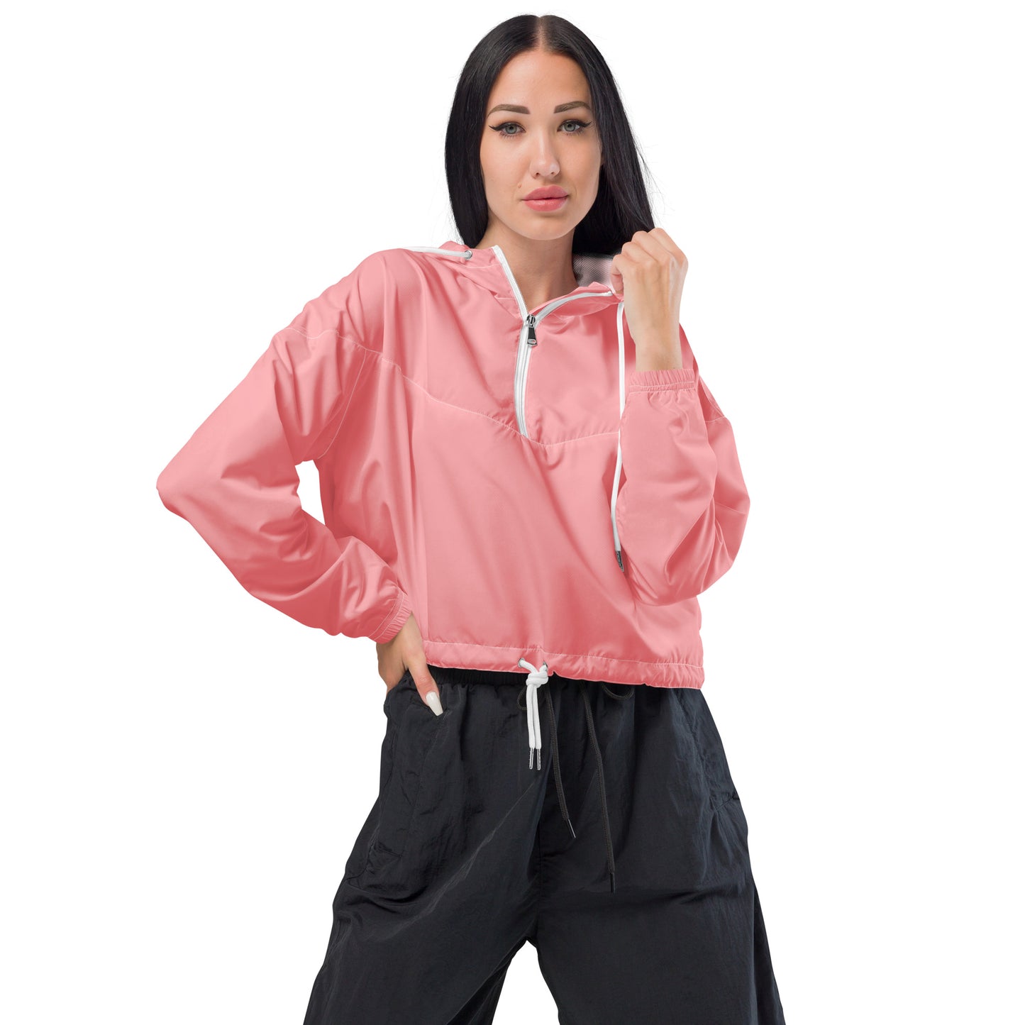 SURF GIRL IN PINK ----Women’s cropped windbreaker