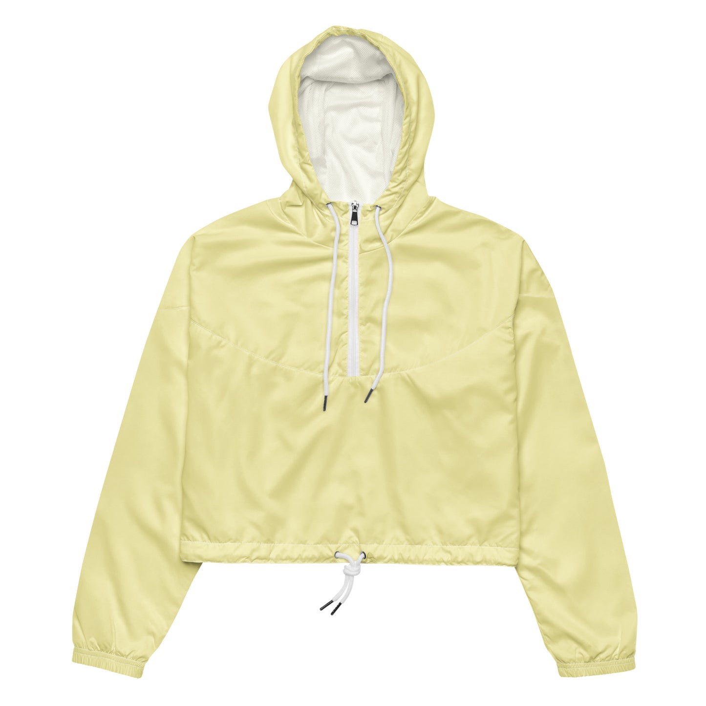 YELLOW JACKET----BLONDIE WITH BLUE WRITING Women’s cropped windbreaker