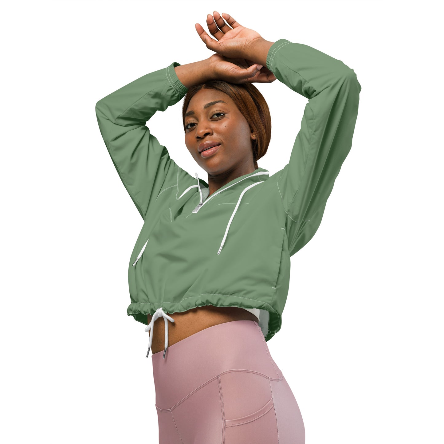 AUSSIE TART---KHAKI Women’s cropped windbreaker