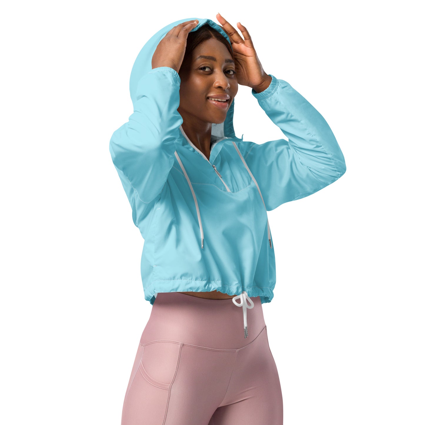 BONDI BEACH BABE- BLUE WATER RESISTANT CROPPED----Women’s cropped windbreaker