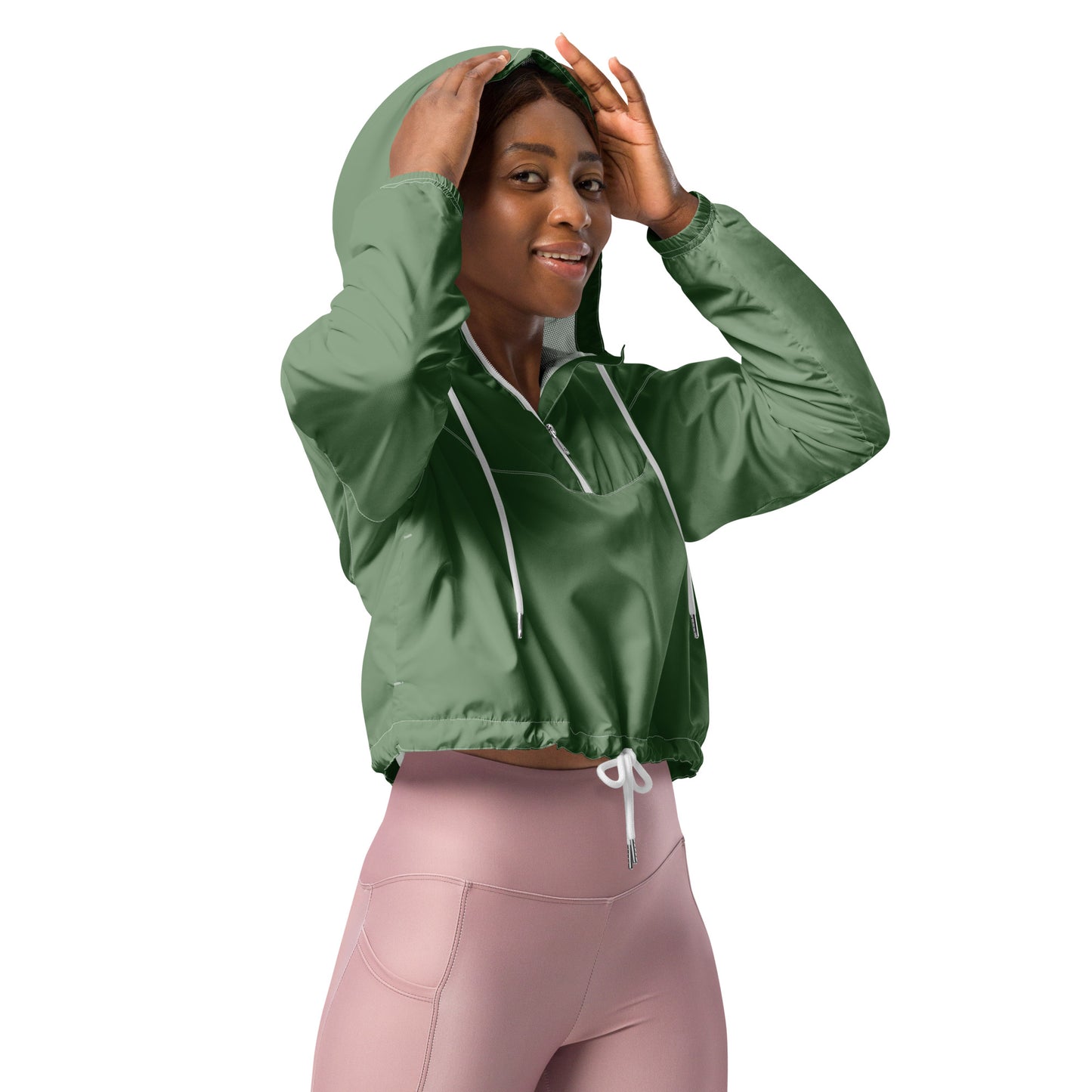 AUSSIE TART---KHAKI Women’s cropped windbreaker