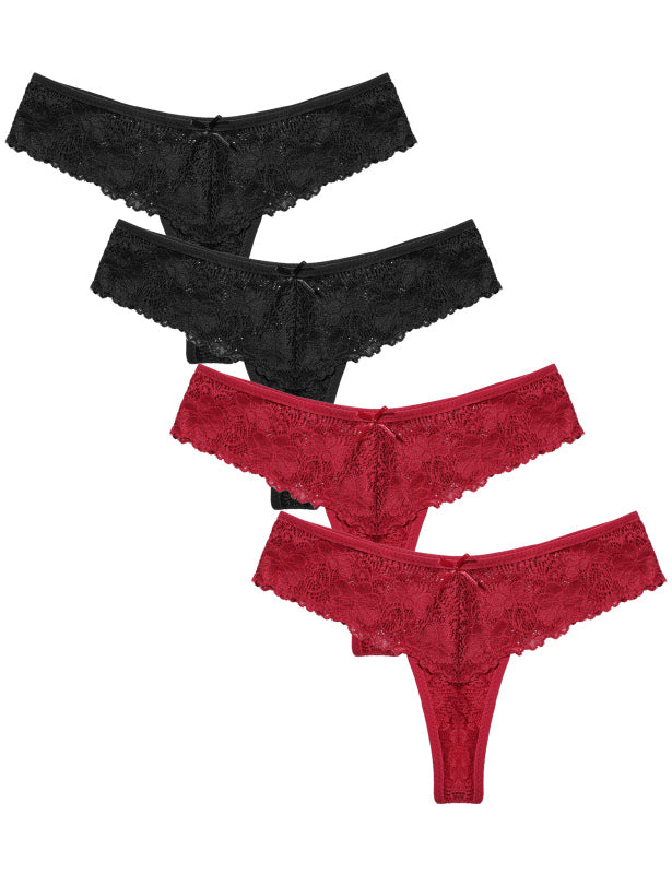 Women's Lace Thongs G-String Low Rise