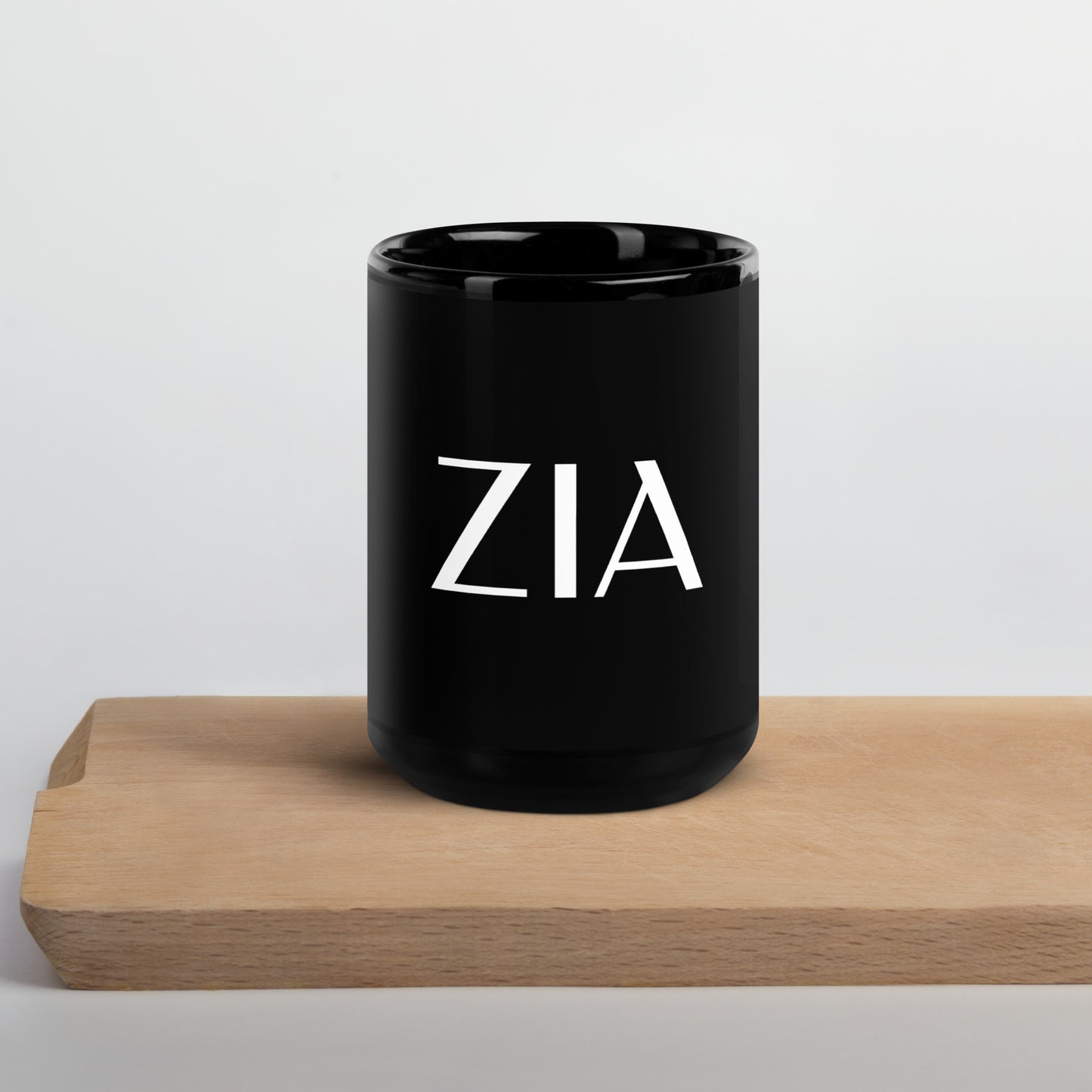 ZIA Black Glossy Mug