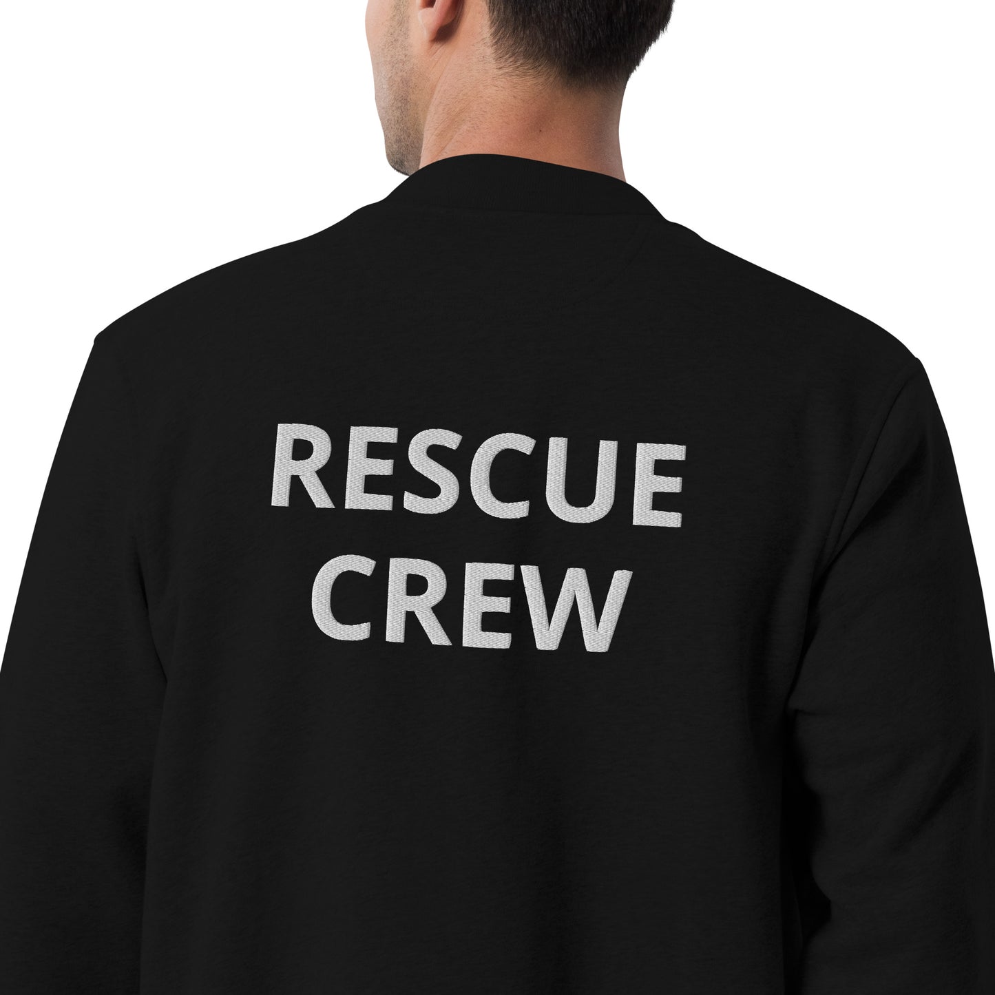 RESCUE CREW Embroidered Champion Bomber Jacket