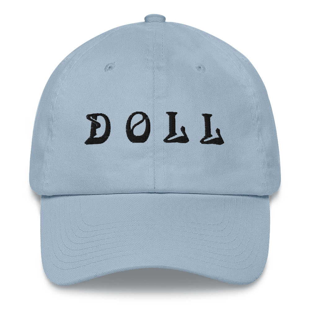 DOLL BLUE Dad hat WITH BLACK STITCHES