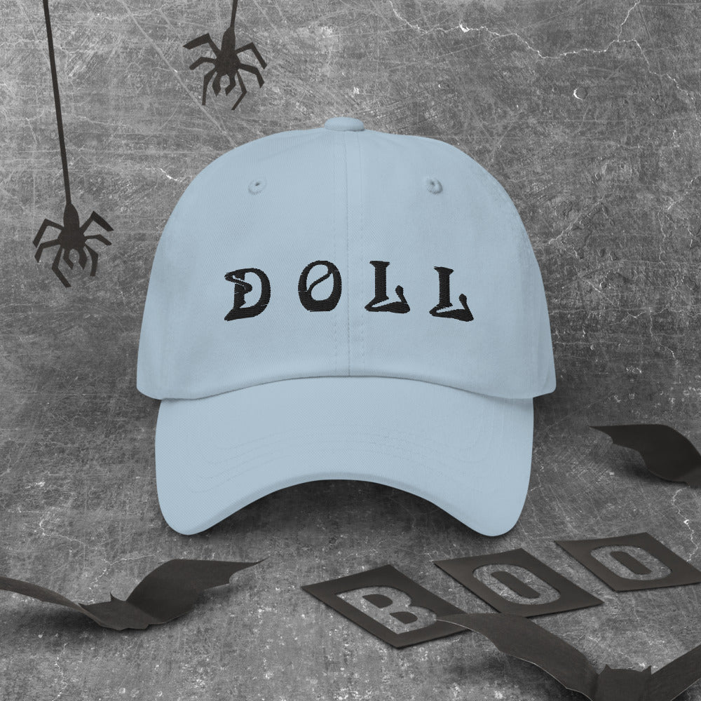 DOLL BLUE Dad hat WITH BLACK STITCHES