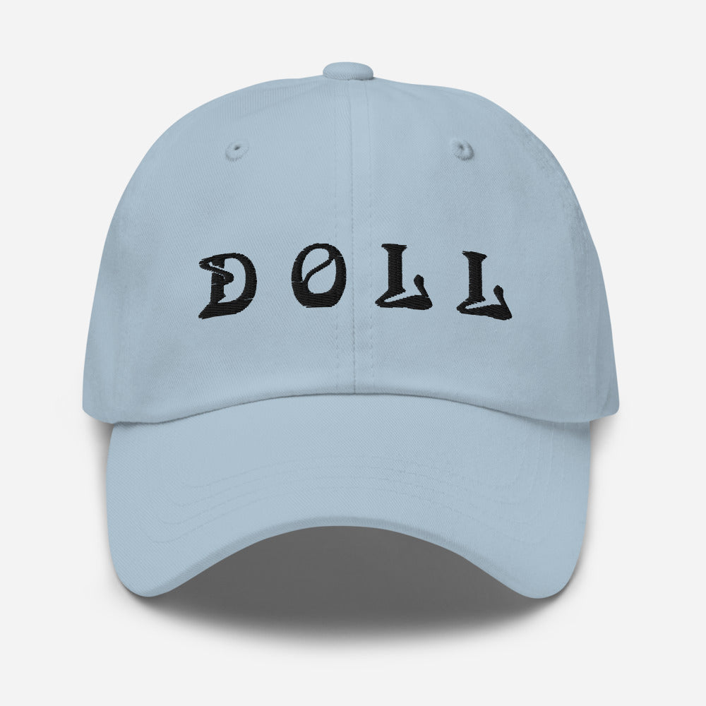 DOLL BLUE Dad hat WITH BLACK STITCHES