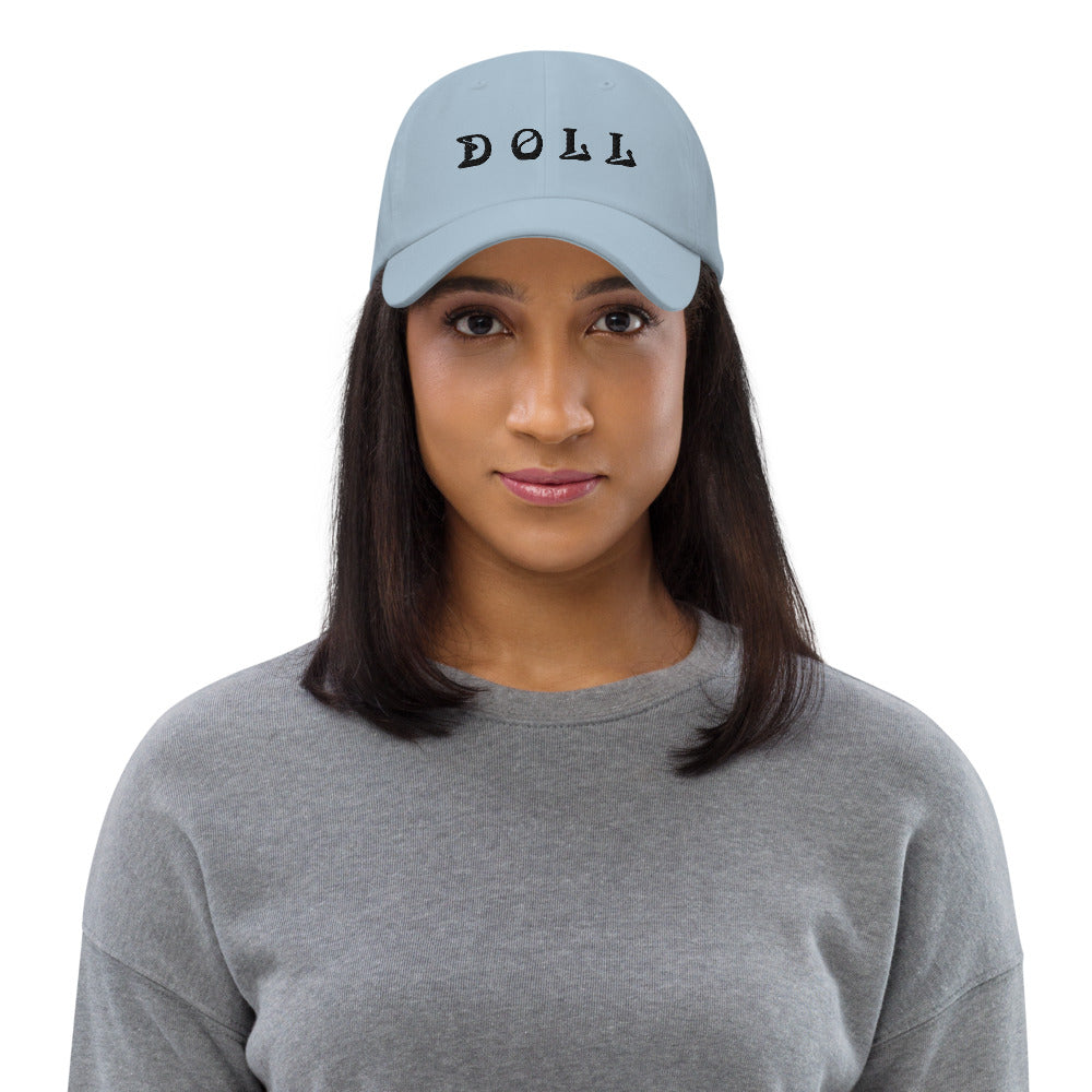 DOLL BLUE Dad hat WITH BLACK STITCHES