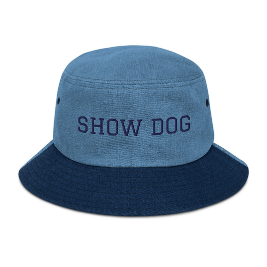 SHOW DOG--Denim bucket hat --THIS WAS DESIGNED FOR YOUR DOG TO MODEL