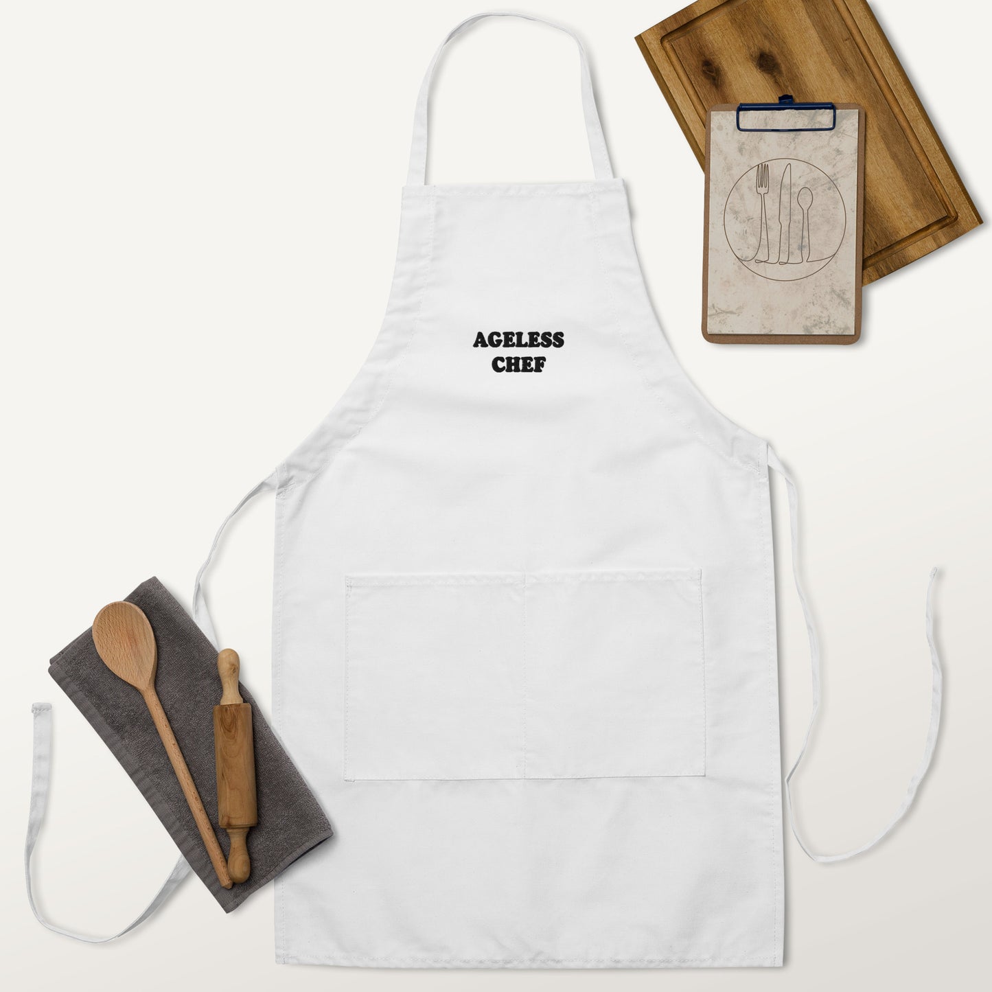 AGELESS-Embroidered Apron