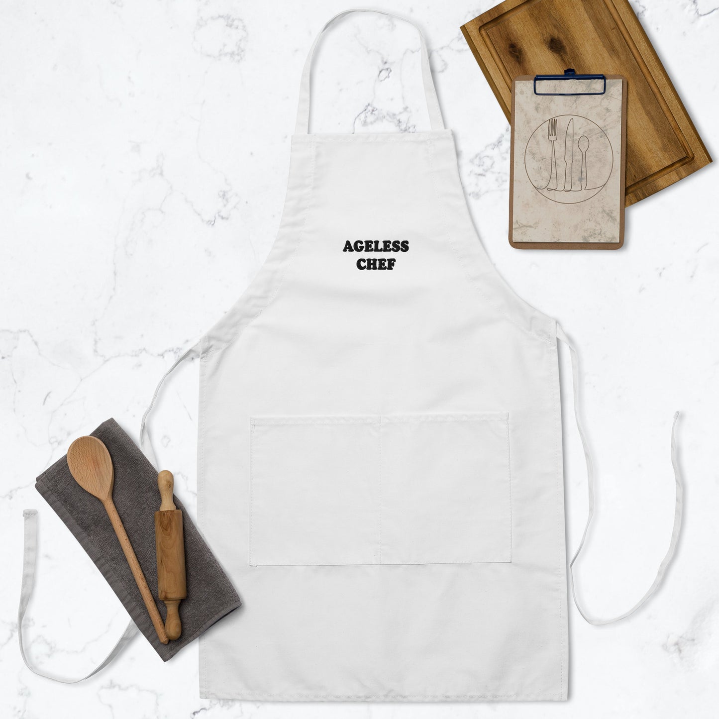 AGELESS-Embroidered Apron