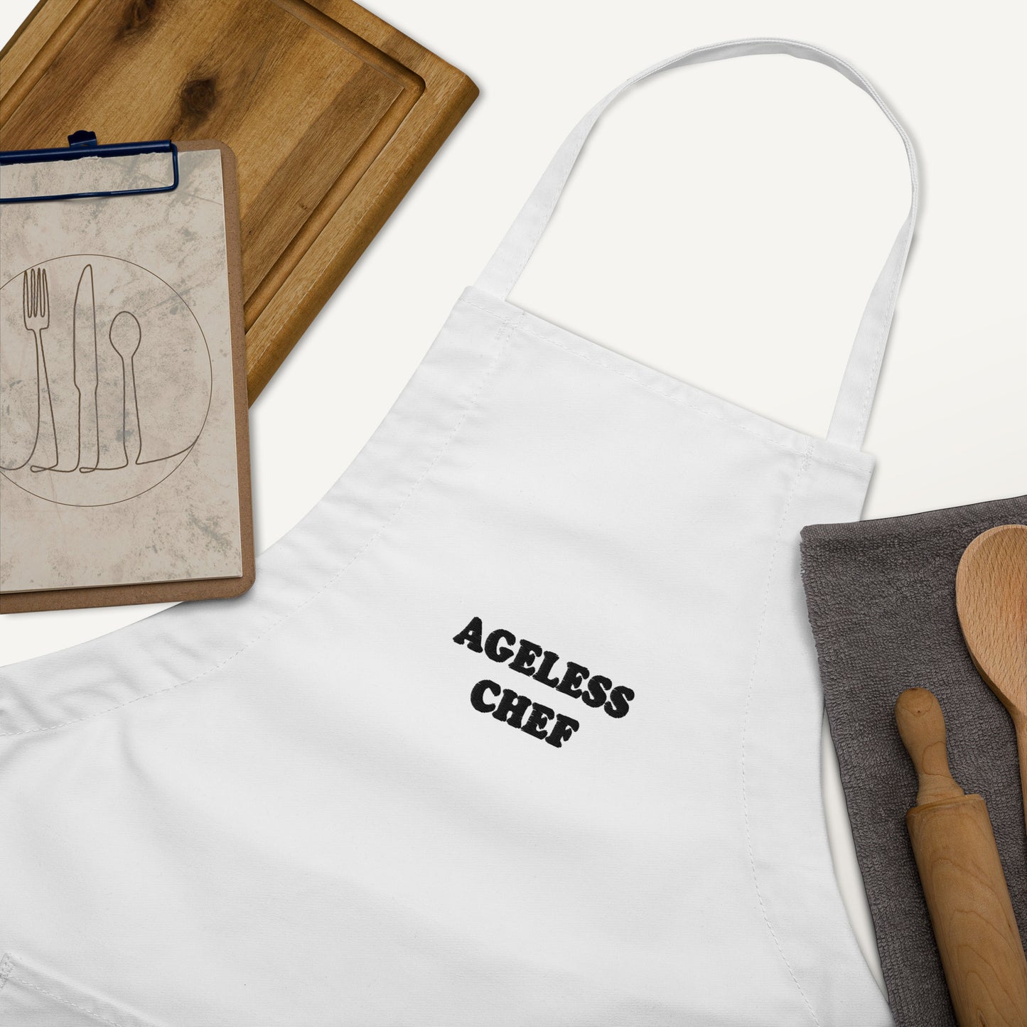 AGELESS-Embroidered Apron