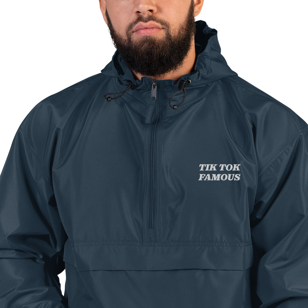 TIK TIK FAMOUS Embroidered Champion Packable Jacket