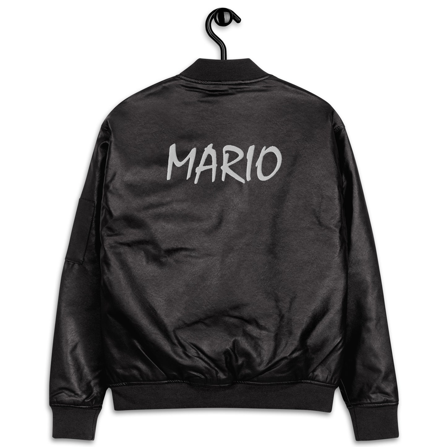 MARIO-Leather Bomber Jacket