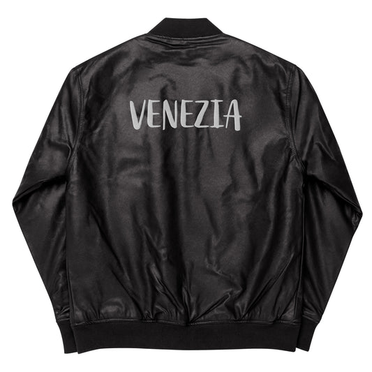 VENEZIA Leather Bomber Jacket